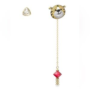 Zodiac Tiger drop earrings
Asymmetrical design, Tiger, Long, Multicolored